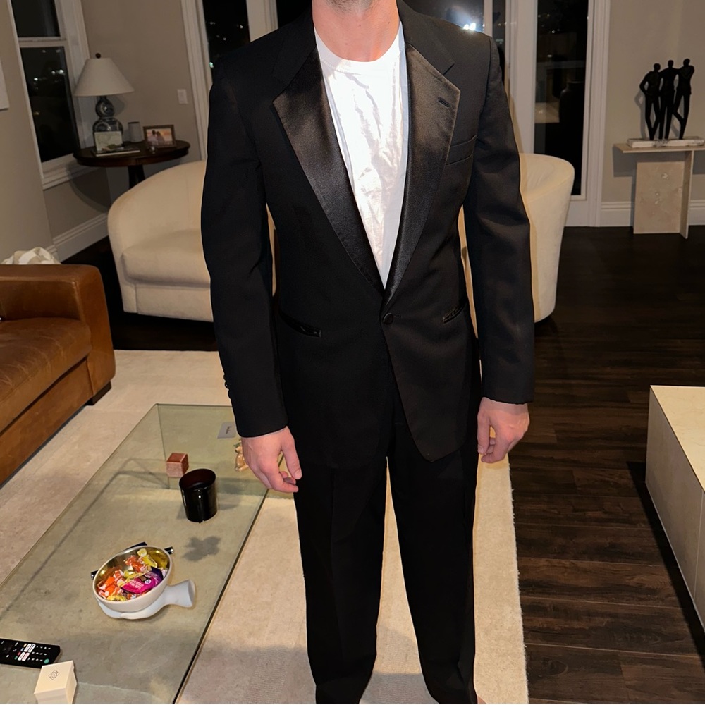 Vintage Christian Dior luxury designer black tuxedo